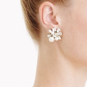 J. Crew Pearl and Crystal Earrings
